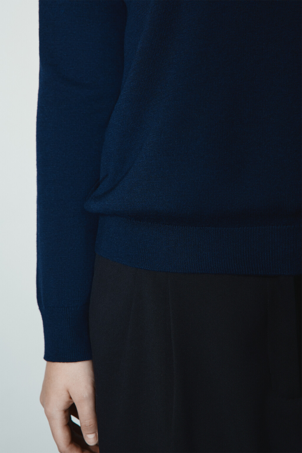 Джемпер-поло вязаный больших размеров - цвет синий - 6