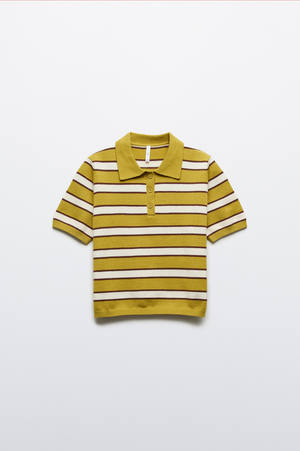 Футболка-вязаная в полоску - цвет зеленый - 7