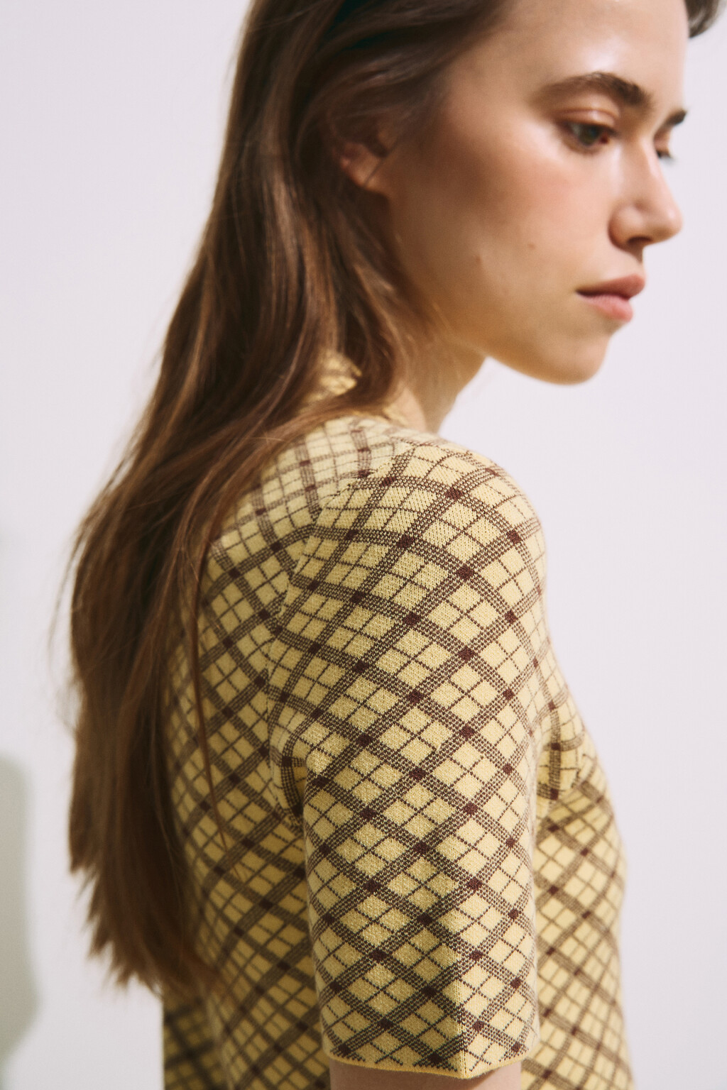 Футболка-поло вязаная жаккардовая на молнии - цвет желтый - 9