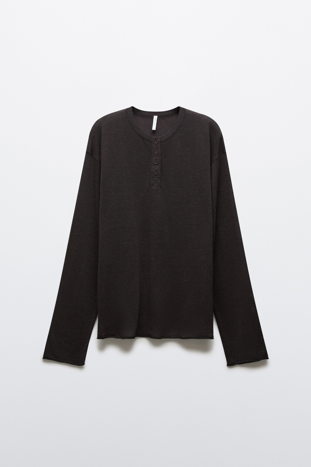 Джемпер oversize вязаный в рубчик - цвет серый - 1