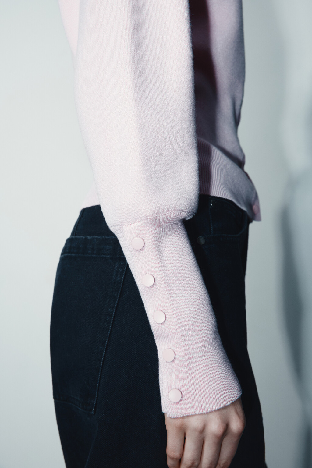 Кардиган вязаный на кнопках - цвет розовый - 7
