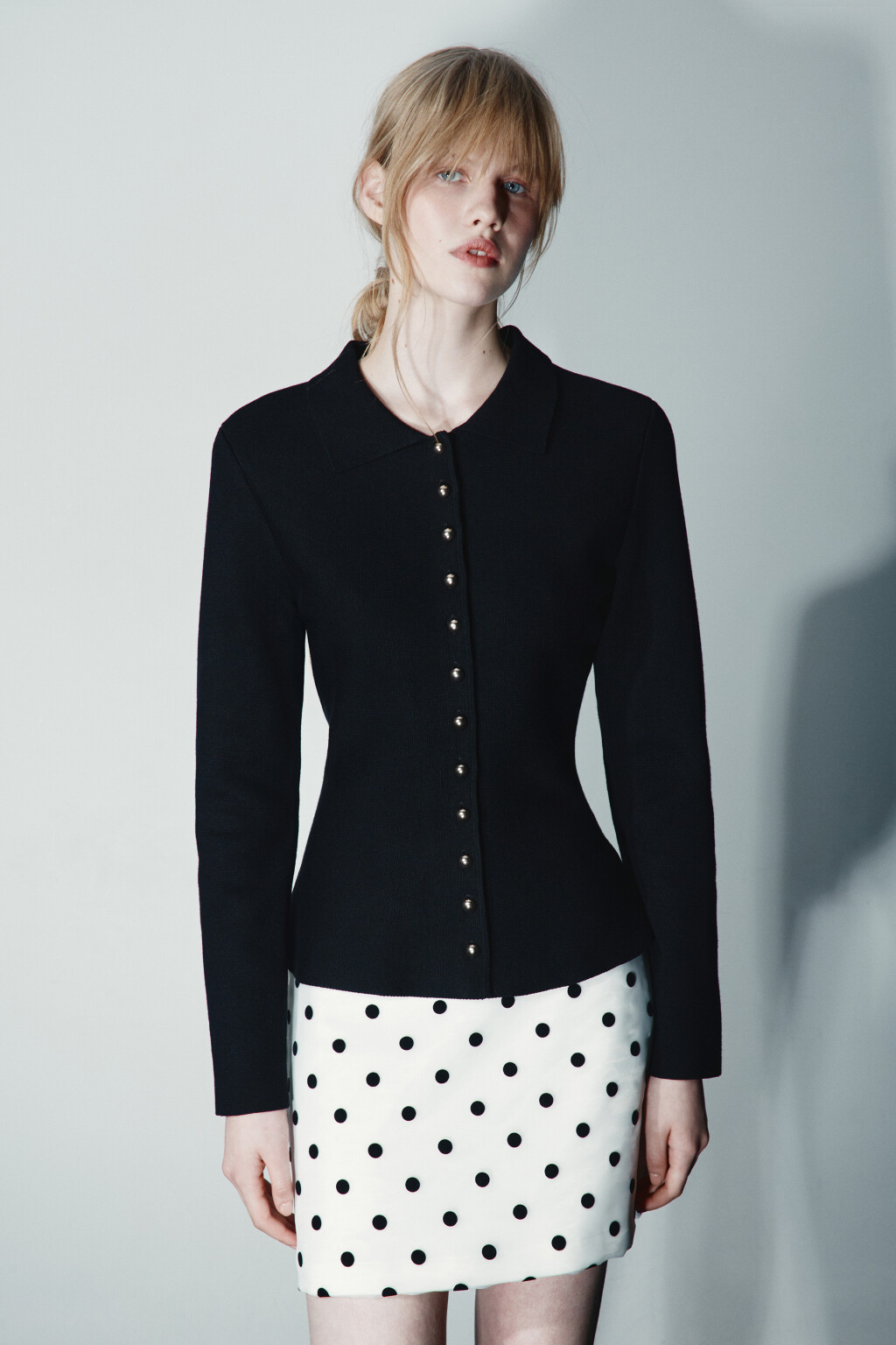 Кардиган приталенный вискозный - цвет черный - 2