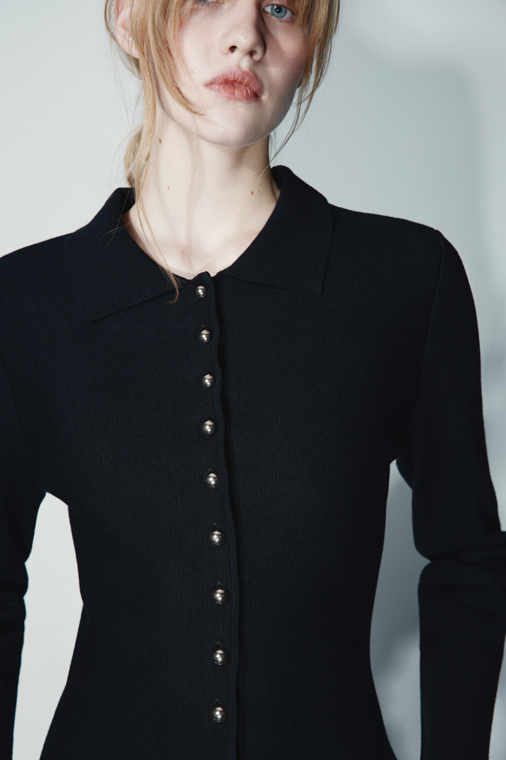 Кардиган приталенный вискозный - цвет черный - 5