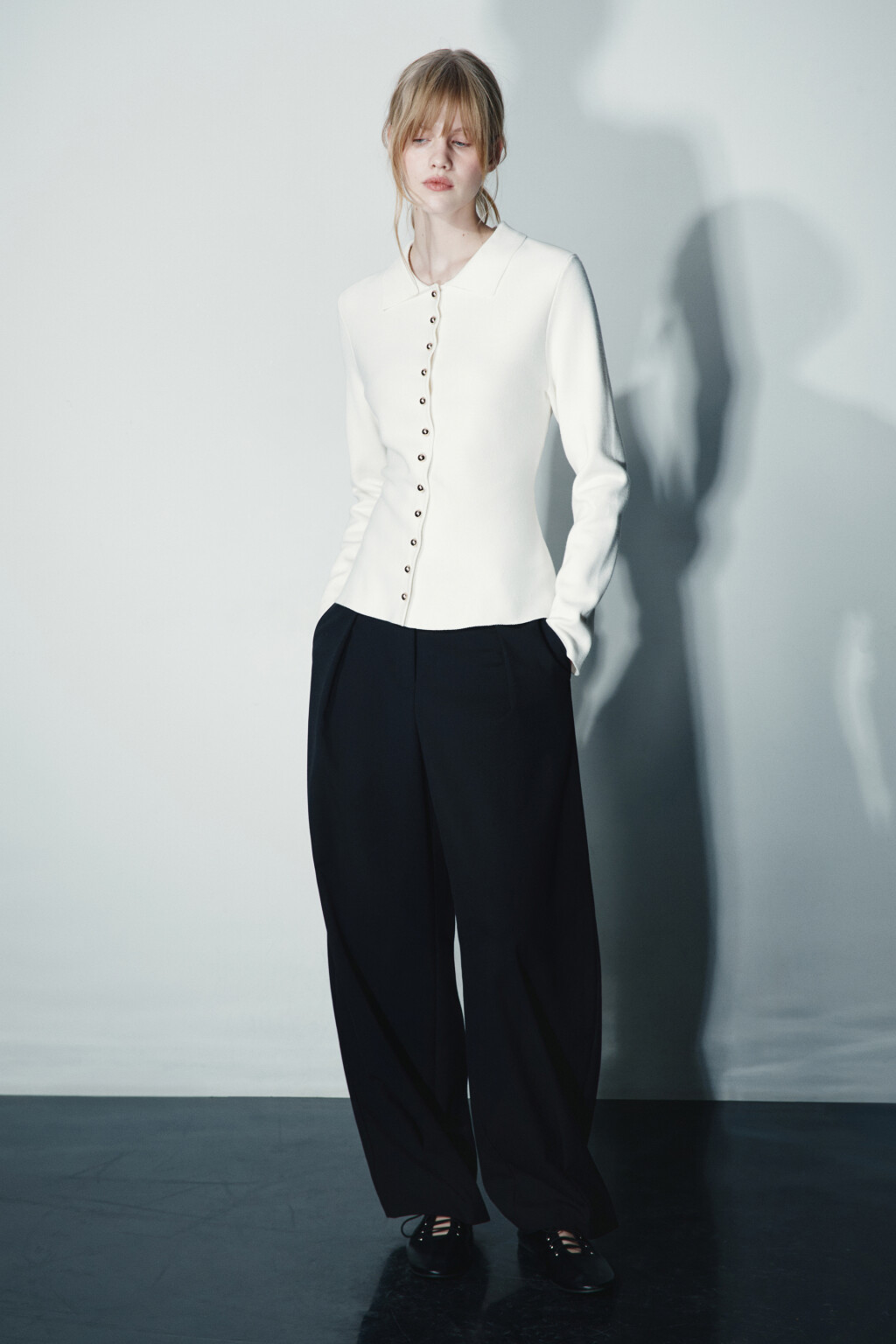 Кардиган приталенный вискозный - цвет молочный - 5