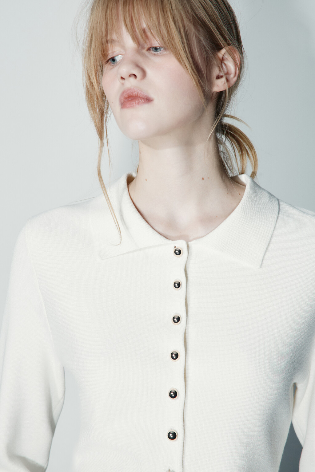 Кардиган приталенный вискозный - цвет молочный - 6