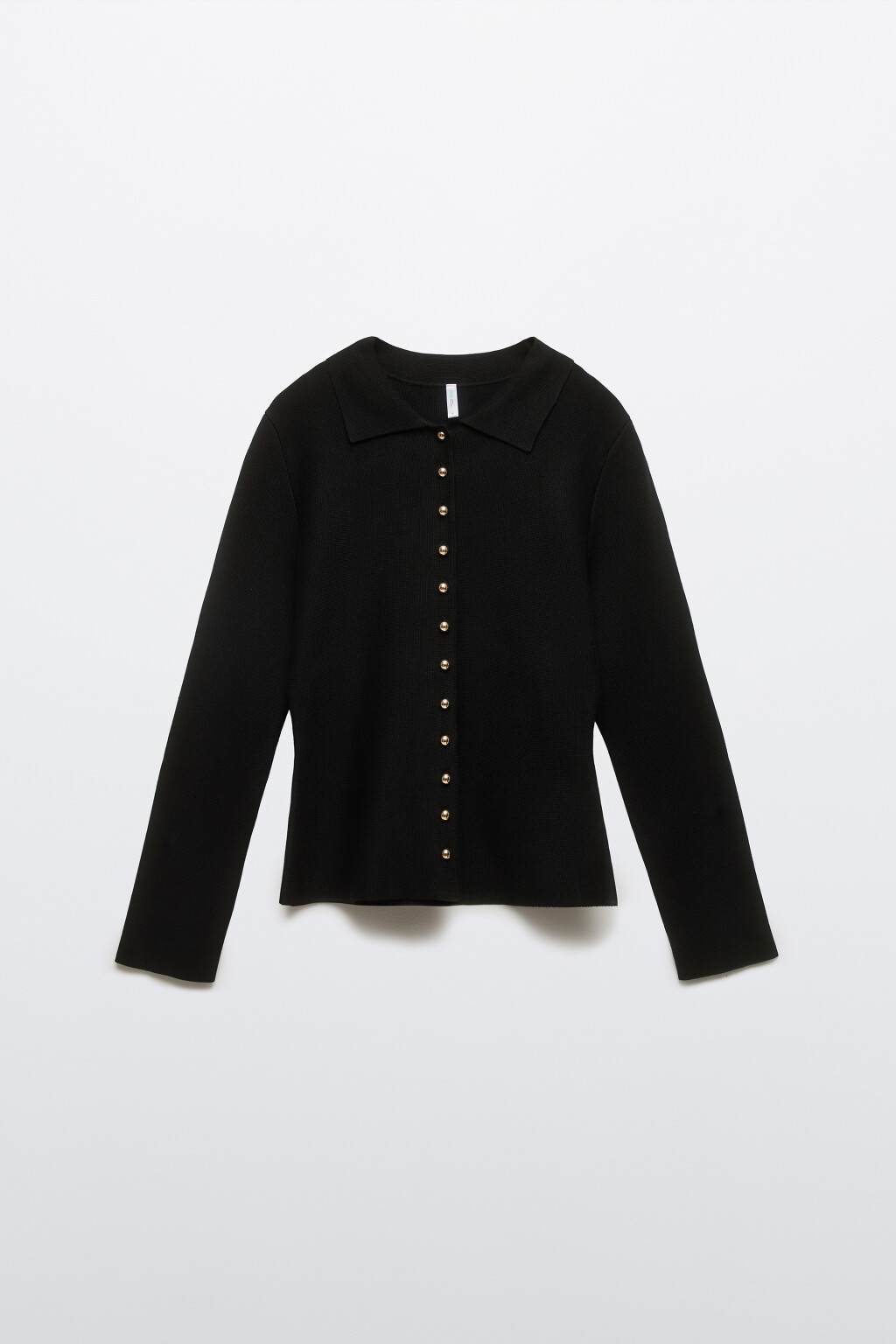 Кардиган приталенный вискозный - цвет черный - 1