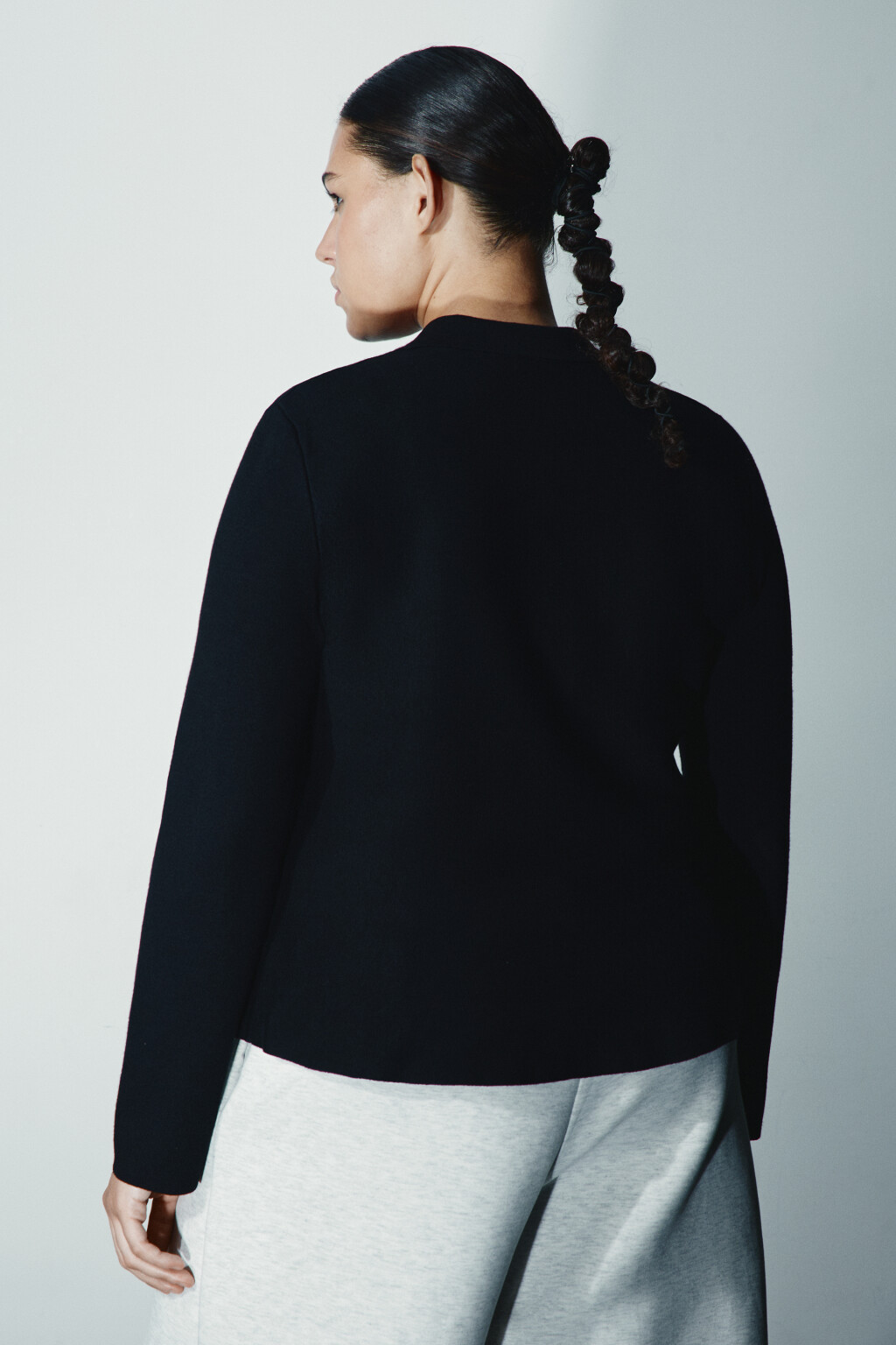 Кардиган приталенный вискозный - цвет черный - 3