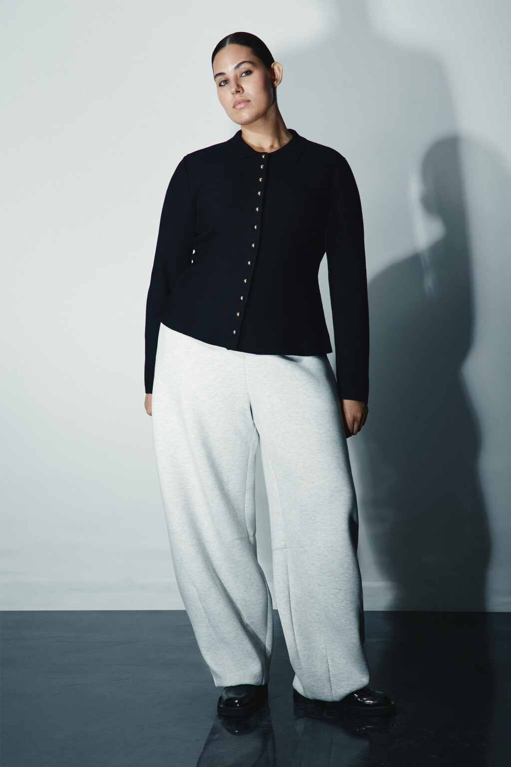 Кардиган приталенный вискозный - цвет черный - 4