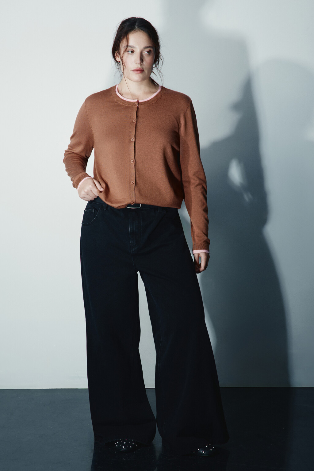 Кардиган на пуговицах - цвет бежевый - 4