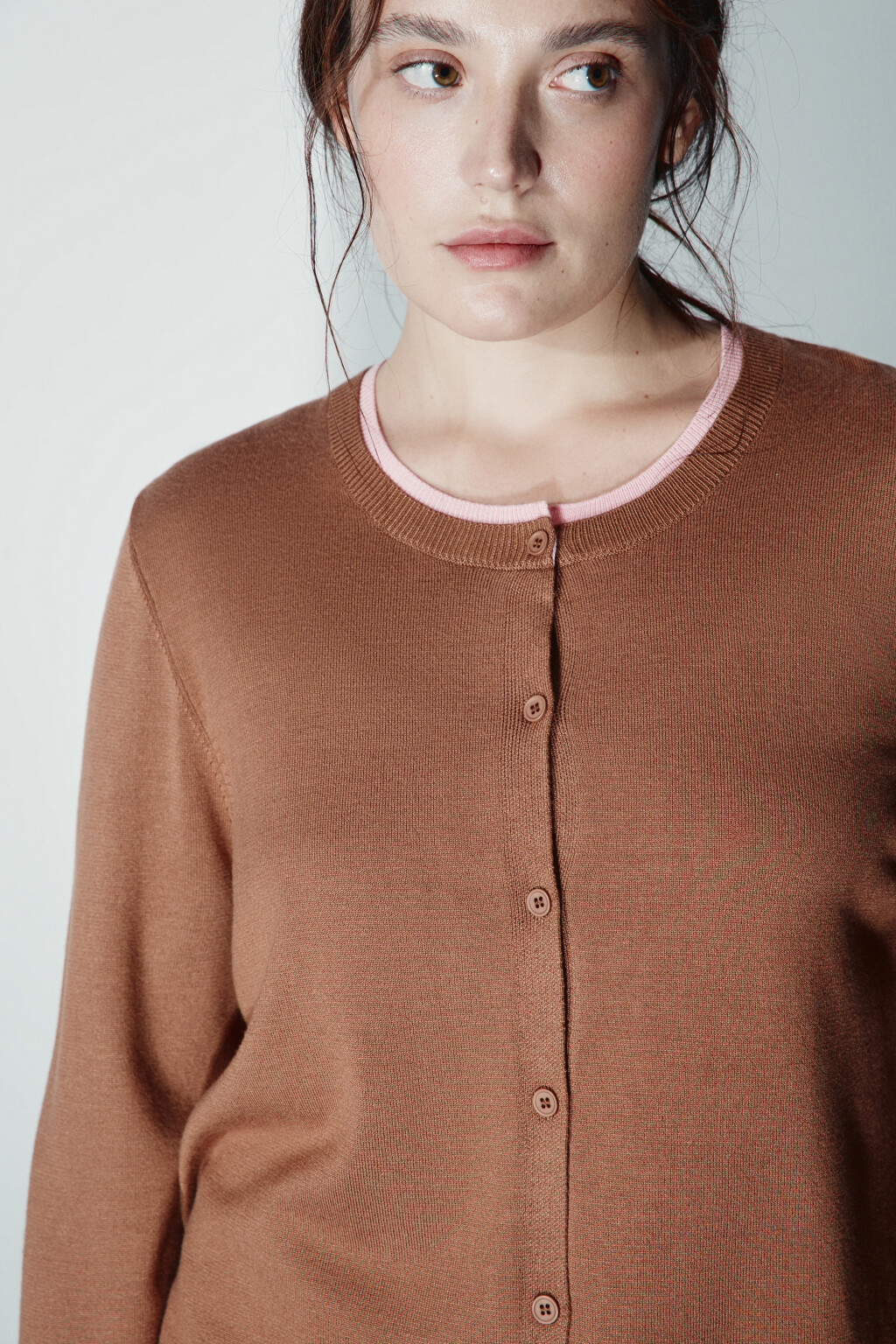 Кардиган на пуговицах - цвет бежевый - 5