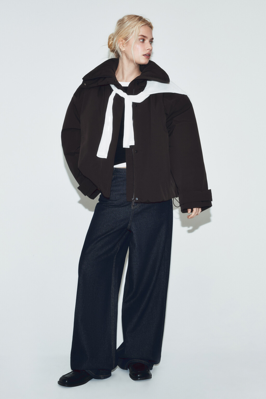 Куртка укороченная без капюшона - цвет коричневый - 5