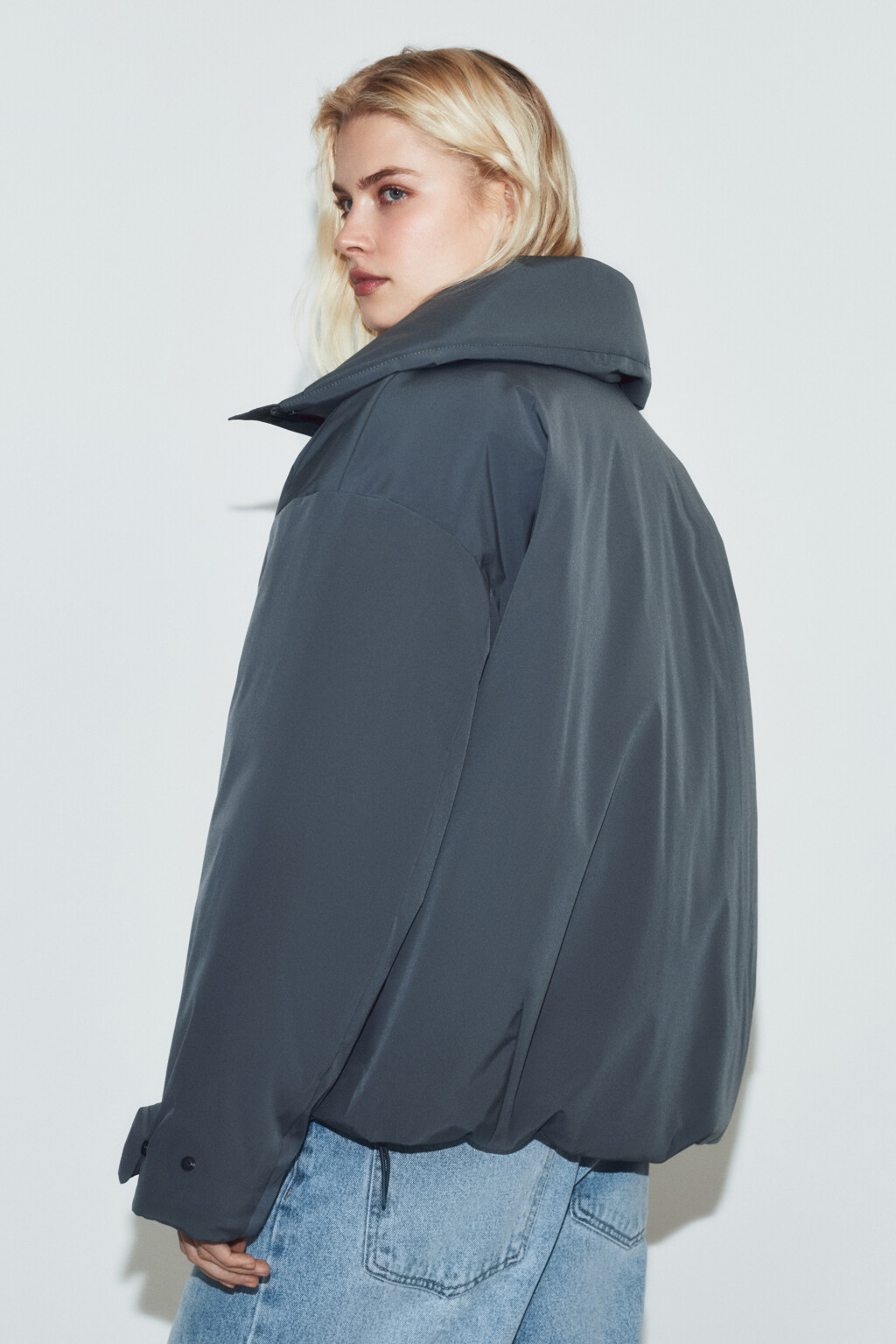 Куртка укороченная без капюшона - цвет серый - 4