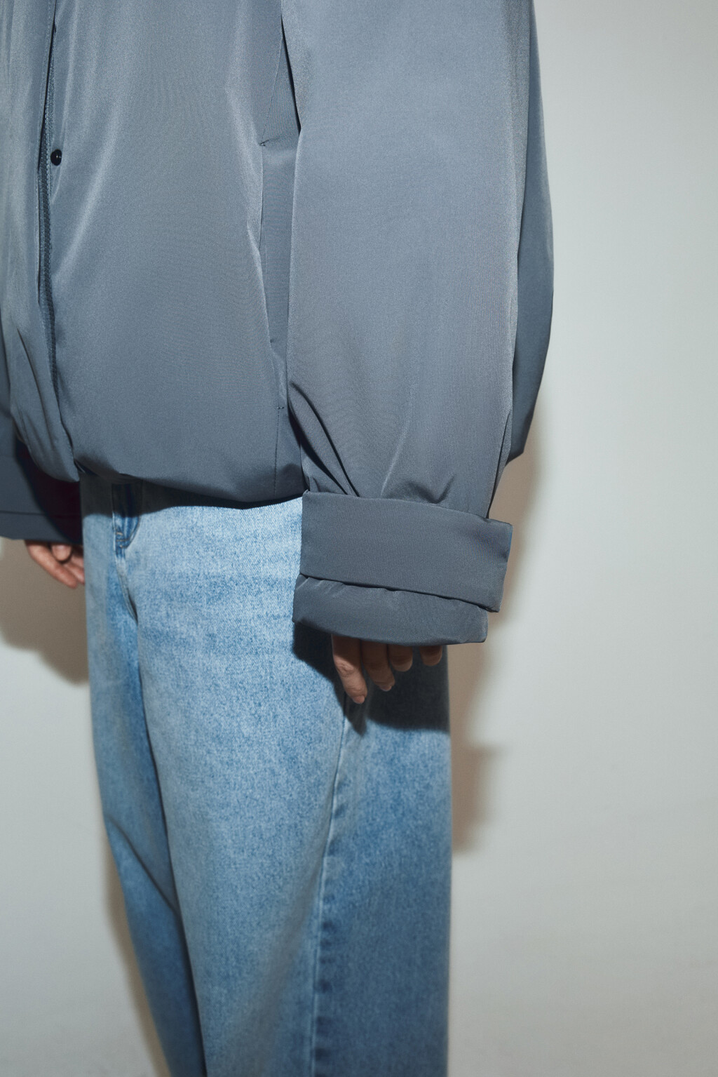 Куртка укороченная без капюшона - цвет серый - 7