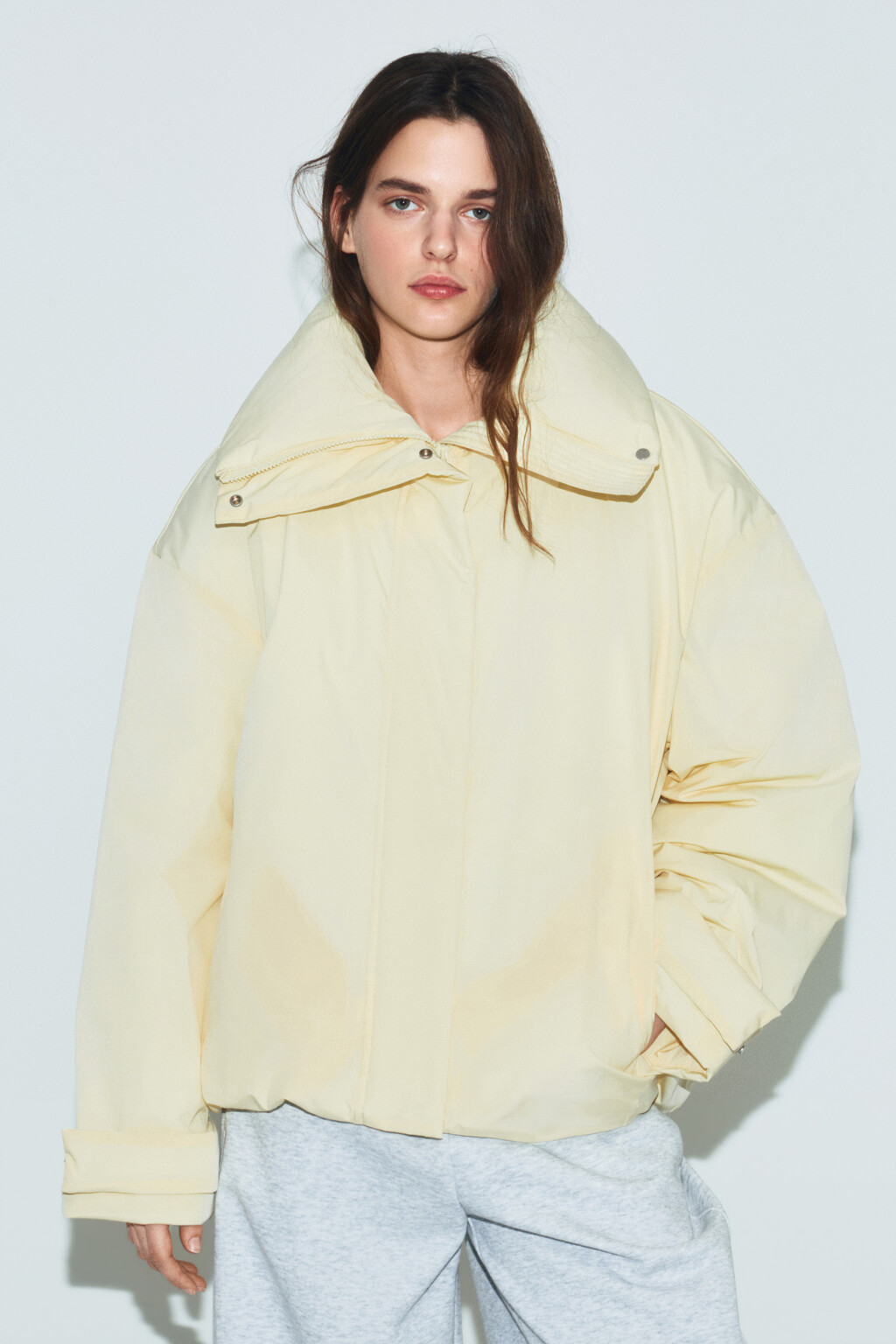 Куртка укороченная без капюшона - цвет желтый - 2