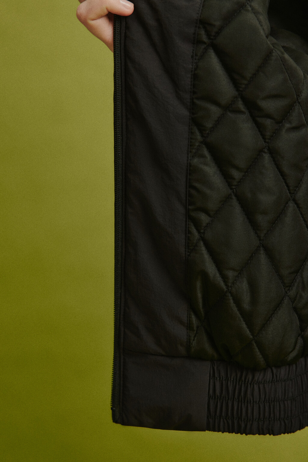 Куртка укороченная с воротником-стойкой - цвет черный - 8