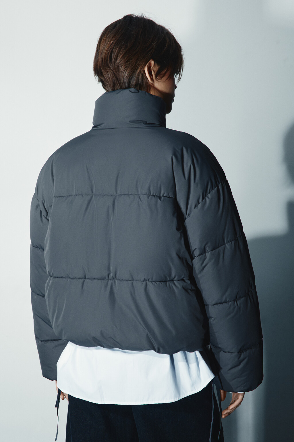 Куртка стеганая с утяжками - цвет серый - 3