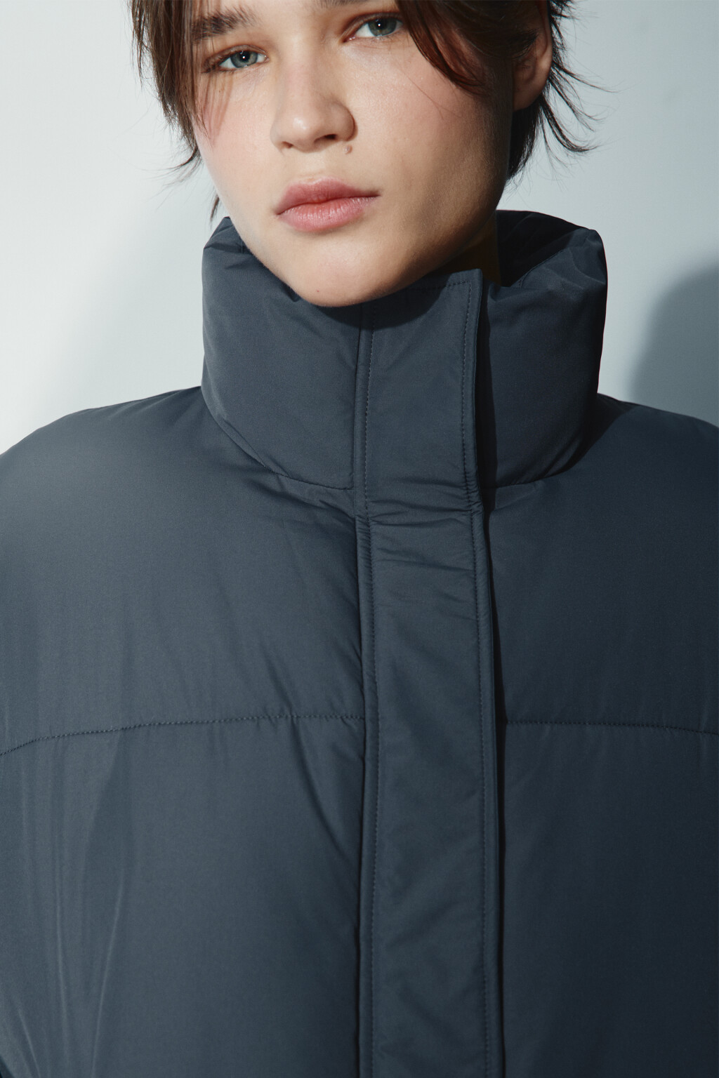 Куртка стеганая с утяжками - цвет серый - 6