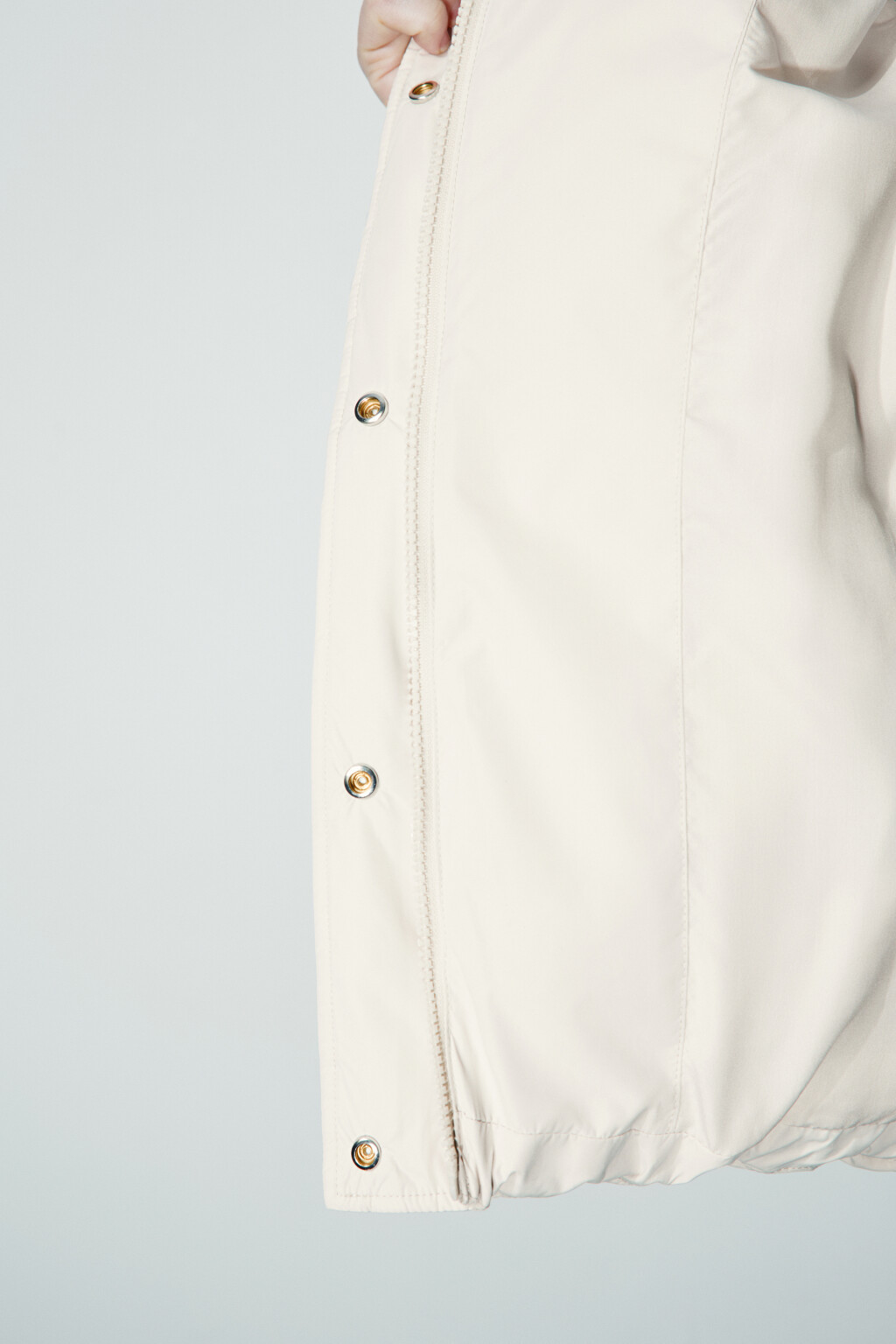 Куртка стеганая с утяжками - цвет молочный - 8