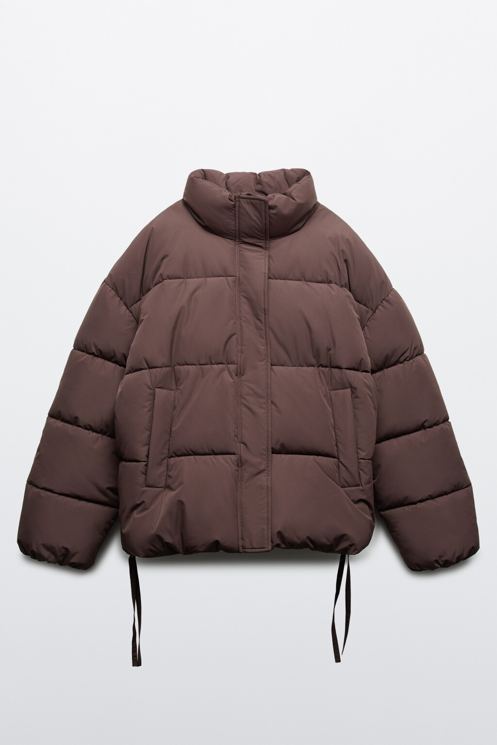 Куртка стеганая с утяжками - цвет коричневый - 9
