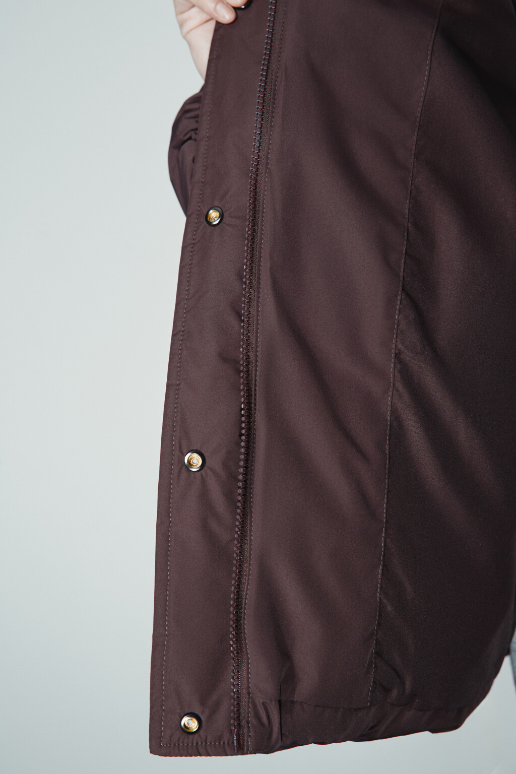 Куртка стеганая с утяжками - цвет коричневый - 8