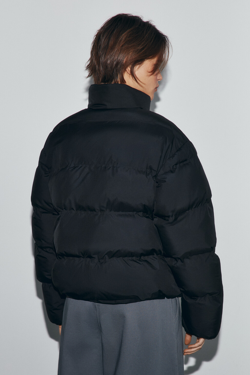 Куртка стеганая укороченная - цвет черный - 4