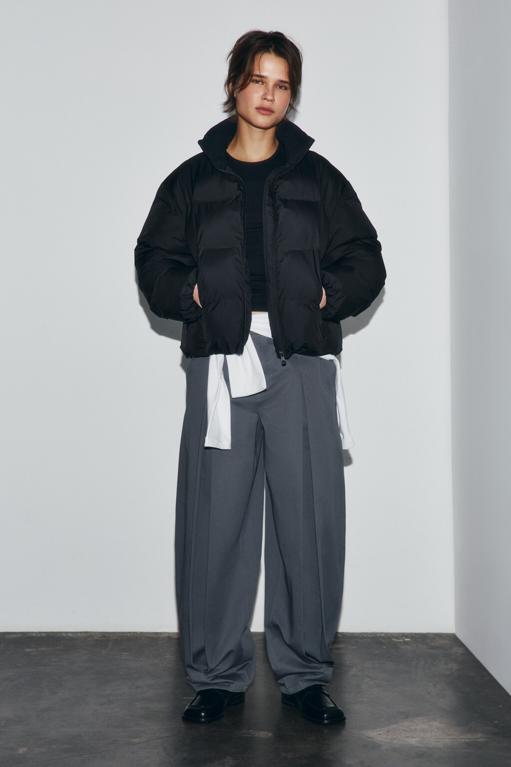 Куртка стеганая укороченная - цвет черный - 5