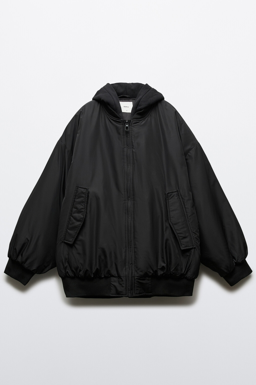 Куртка-бомбер утепленная - цвет черный - 1