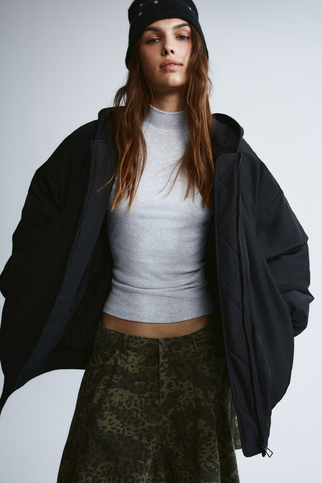 Куртка-бомбер утепленная - цвет черный - 3