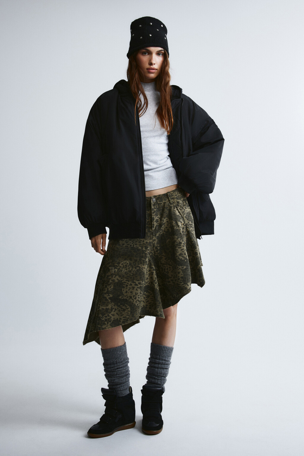 Куртка-бомбер утепленная - цвет черный - 6