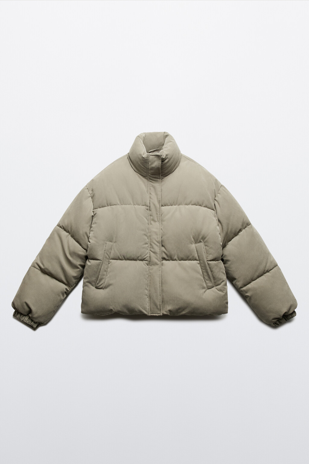 Куртка стеганая без капюшона - цвет зеленый - 1