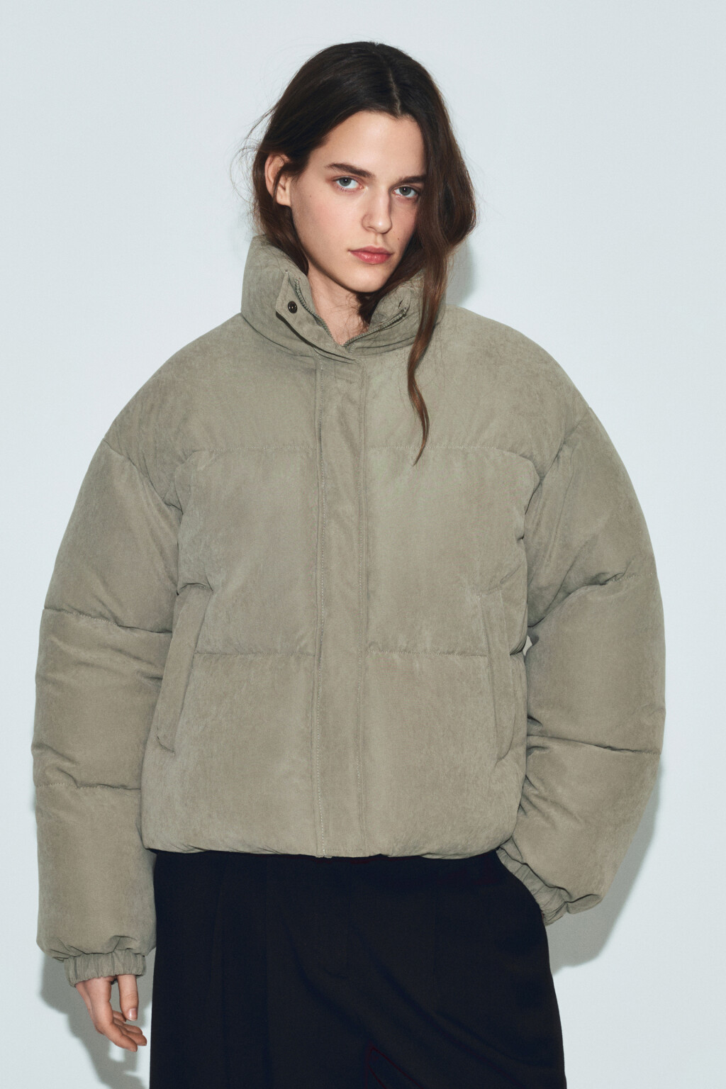 Куртка стеганая без капюшона - цвет зеленый - 2