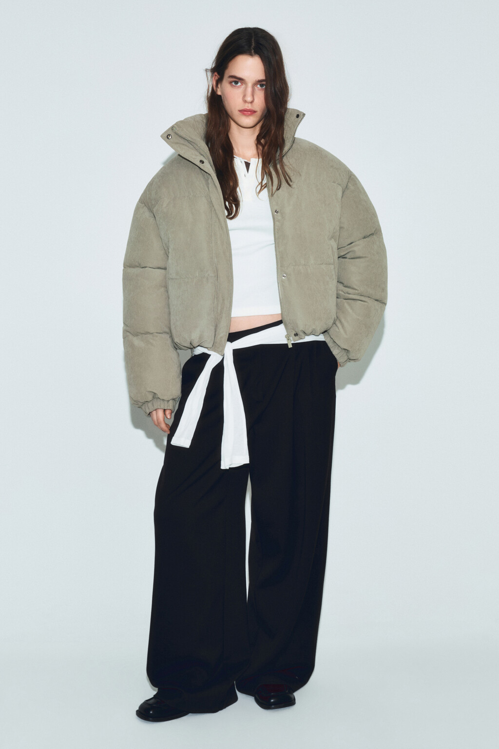 Куртка стеганая без капюшона - цвет зеленый - 4