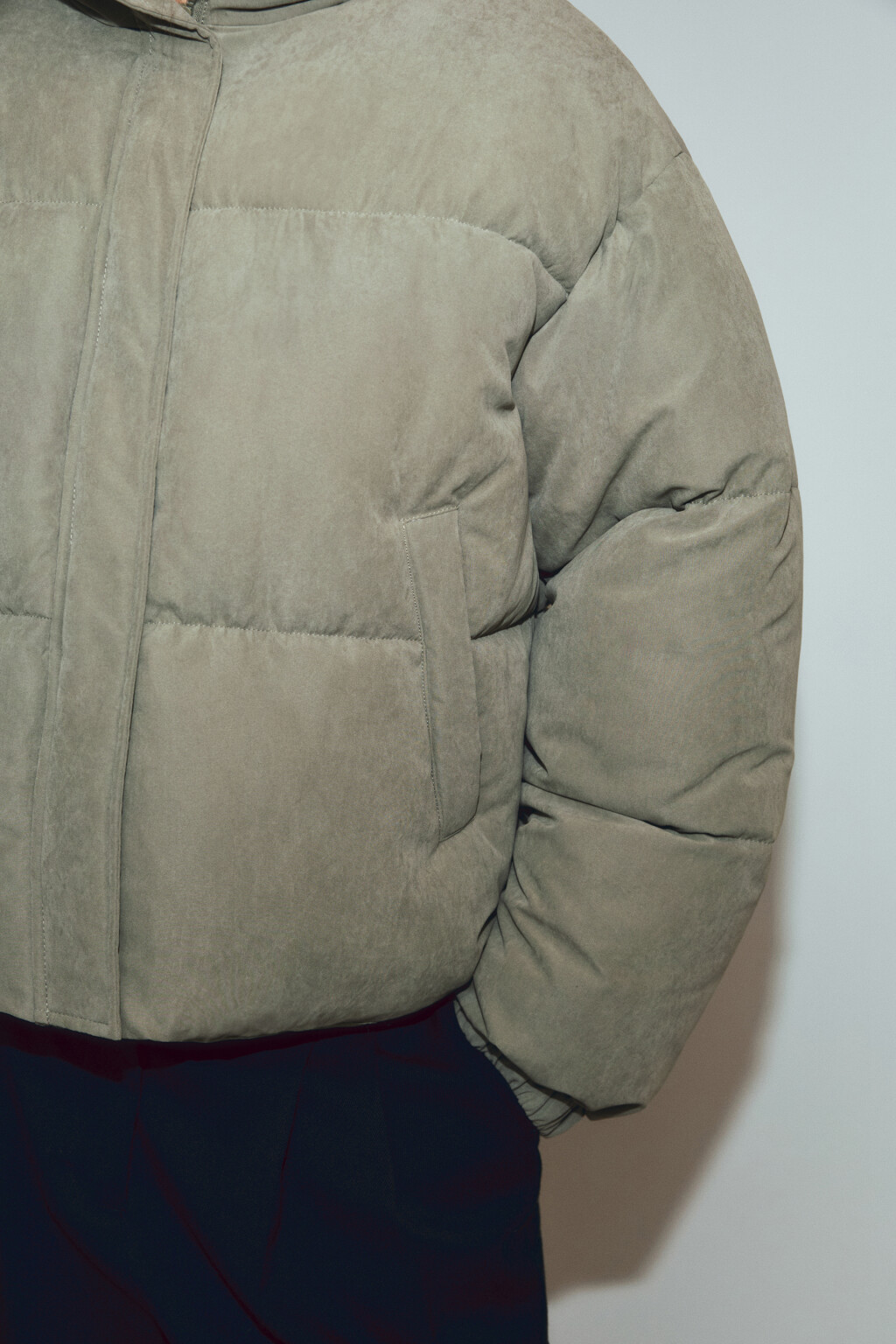 Куртка стеганая без капюшона - цвет зеленый - 5