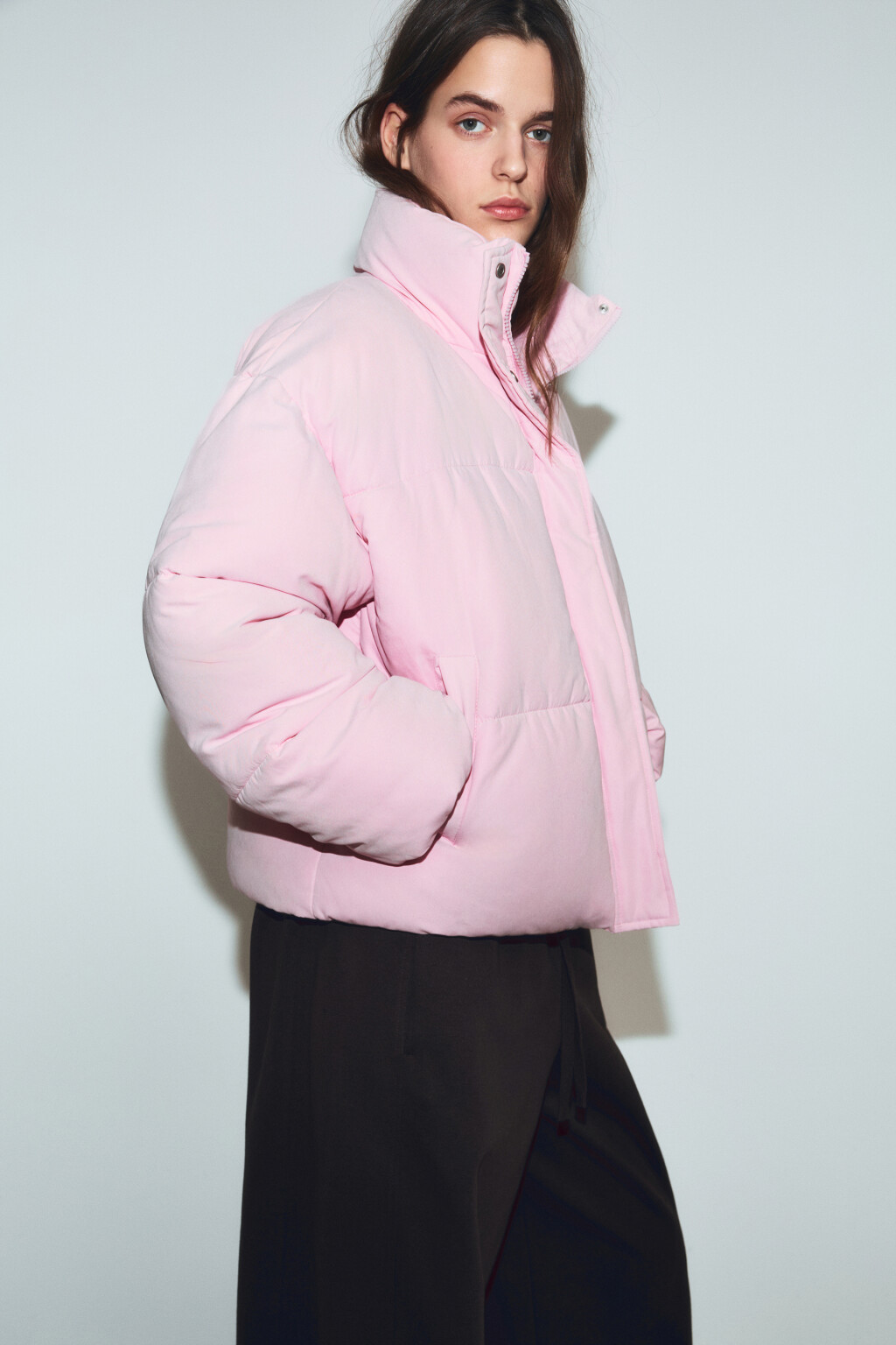 Куртка стеганая без капюшона - цвет розовый - 1