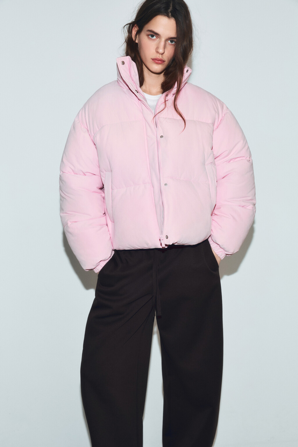 Куртка стеганая без капюшона - цвет розовый - 2