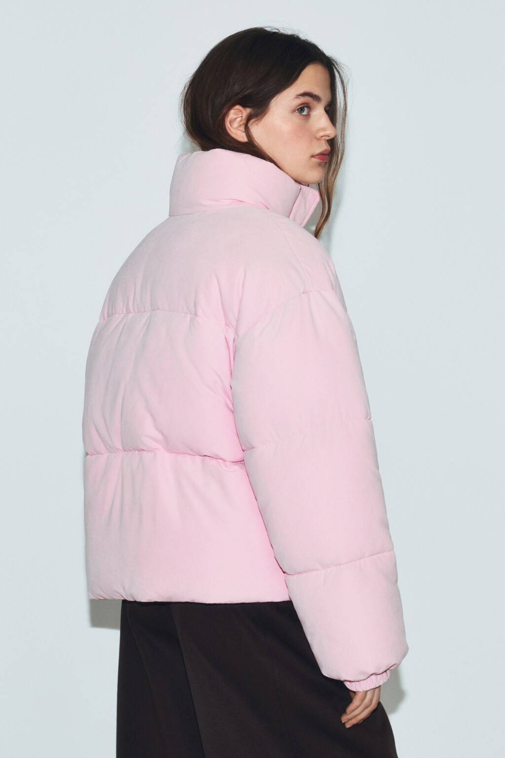 Куртка стеганая без капюшона - цвет розовый - 4