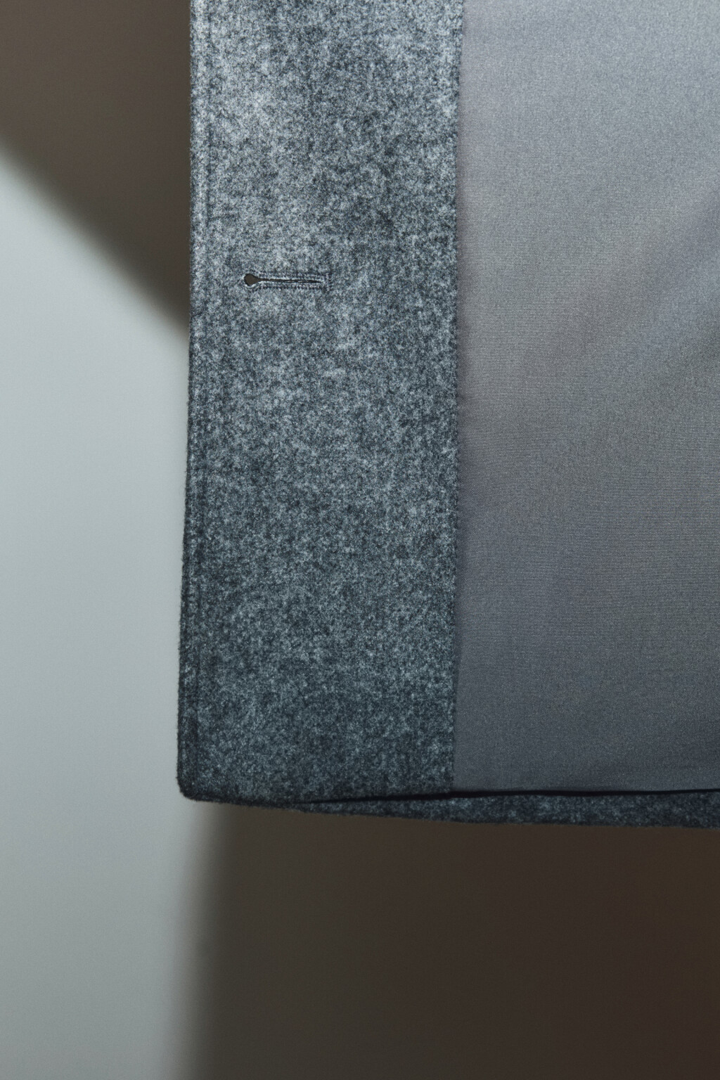 Полупальто драповое с воротником-стойкой - цвет серый - 8