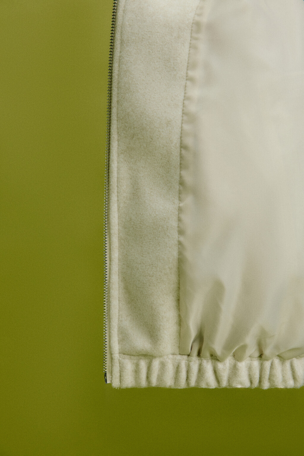 Куртка-бомбер из драповой ткани без капюшона - цвет молочный - 9