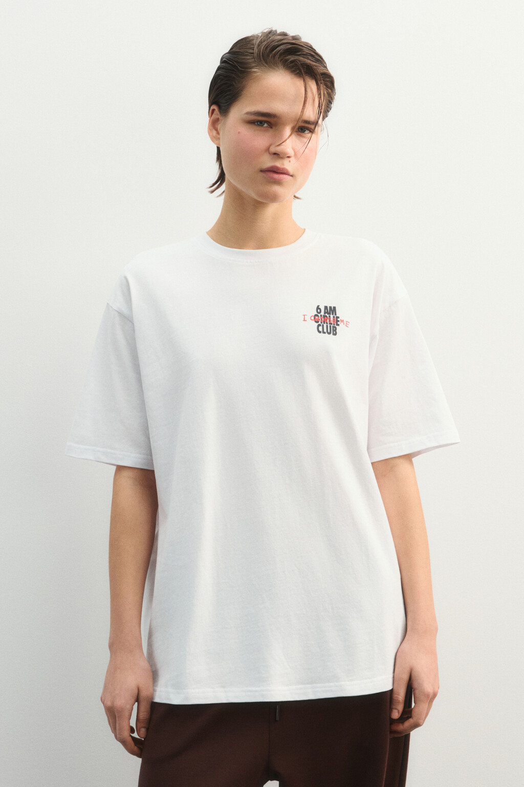 футболка спортивная хлопковая с принтом - цвет ванильный - 3