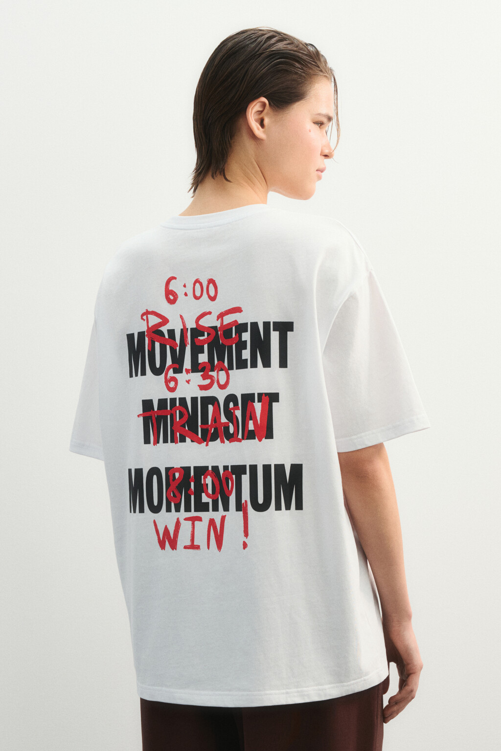 футболка спортивная хлопковая с принтом - цвет ванильный - 4