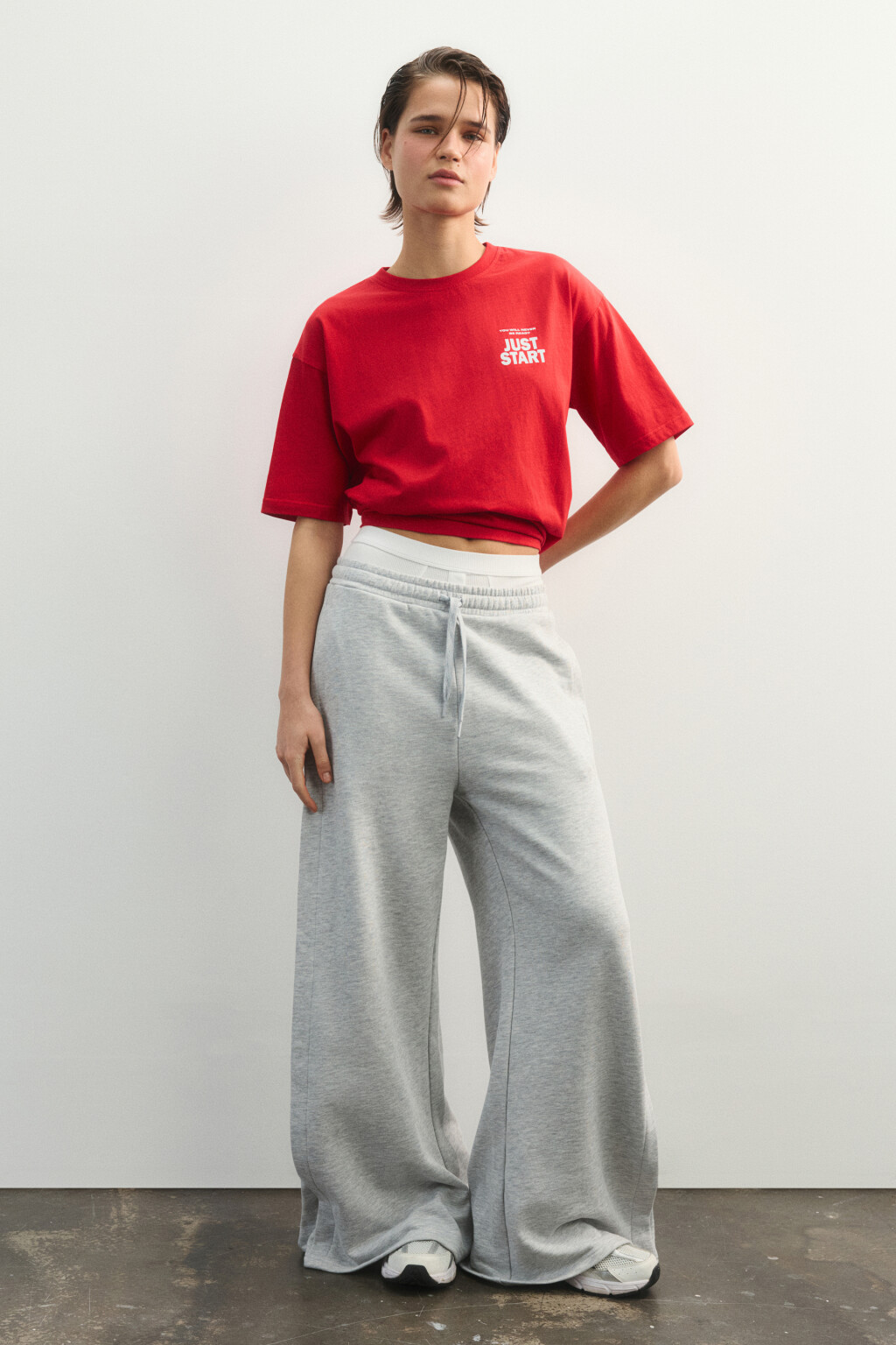 футболка спортивная хлопковая с принтом - цвет красный - 4