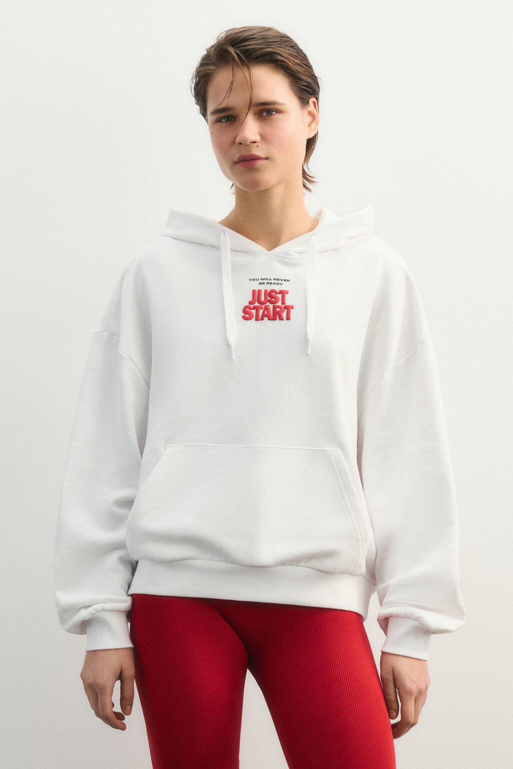 худи спортивная оверсайз из футера - цвет ванильный - 3