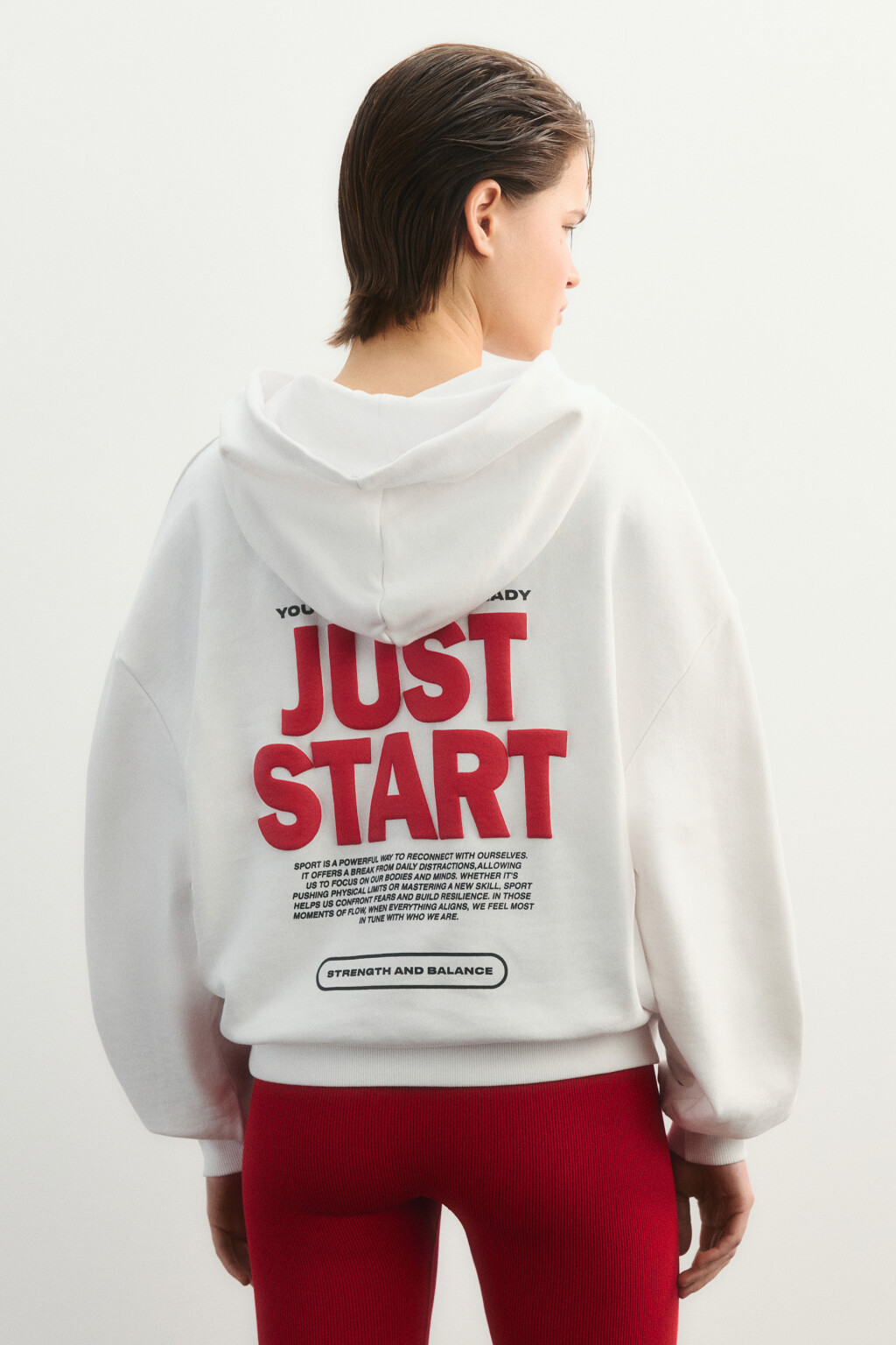 худи спортивная оверсайз из футера - цвет ванильный - 4