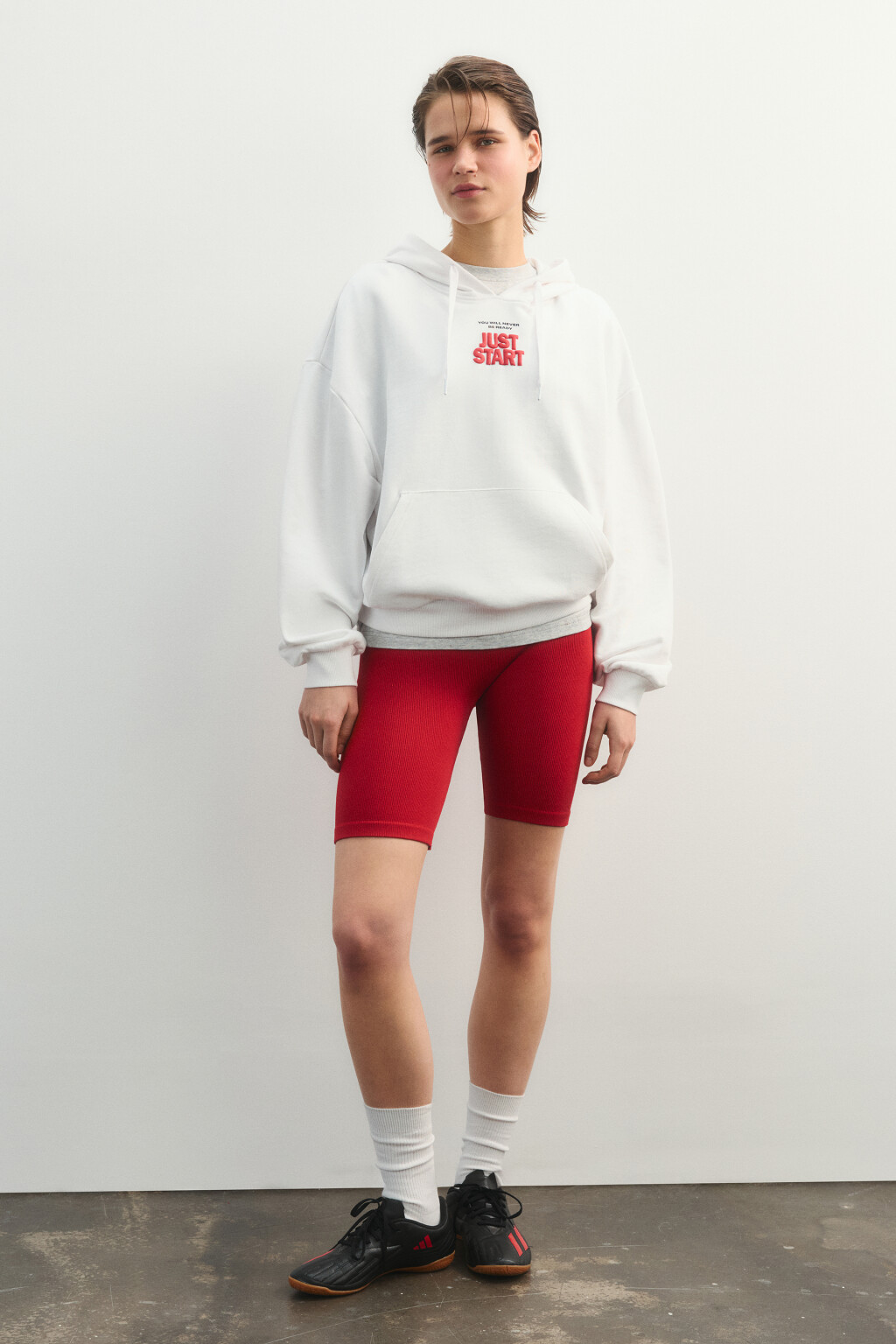 худи спортивная оверсайз из футера - цвет ванильный - 5