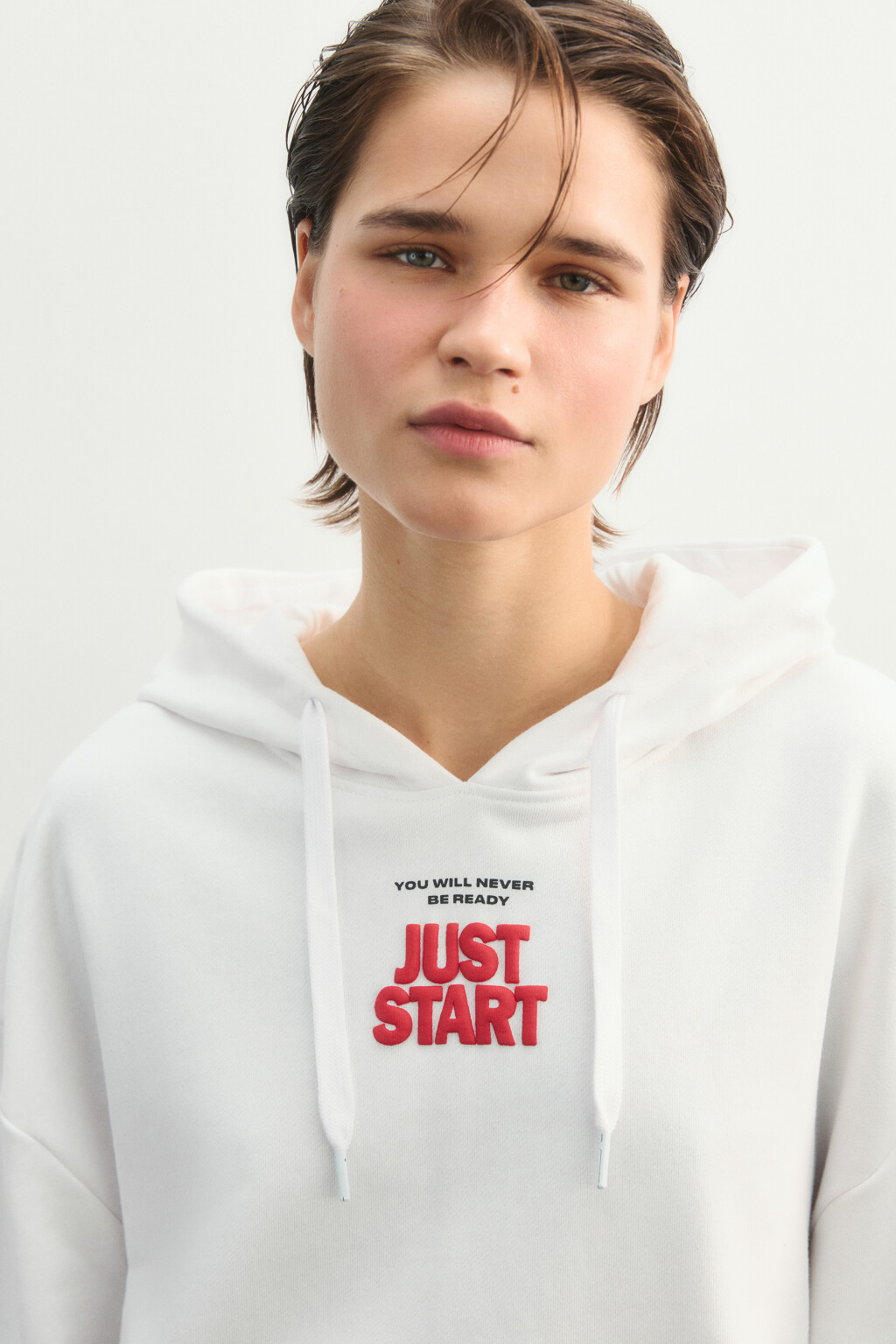 худи спортивная оверсайз из футера - цвет ванильный - 6