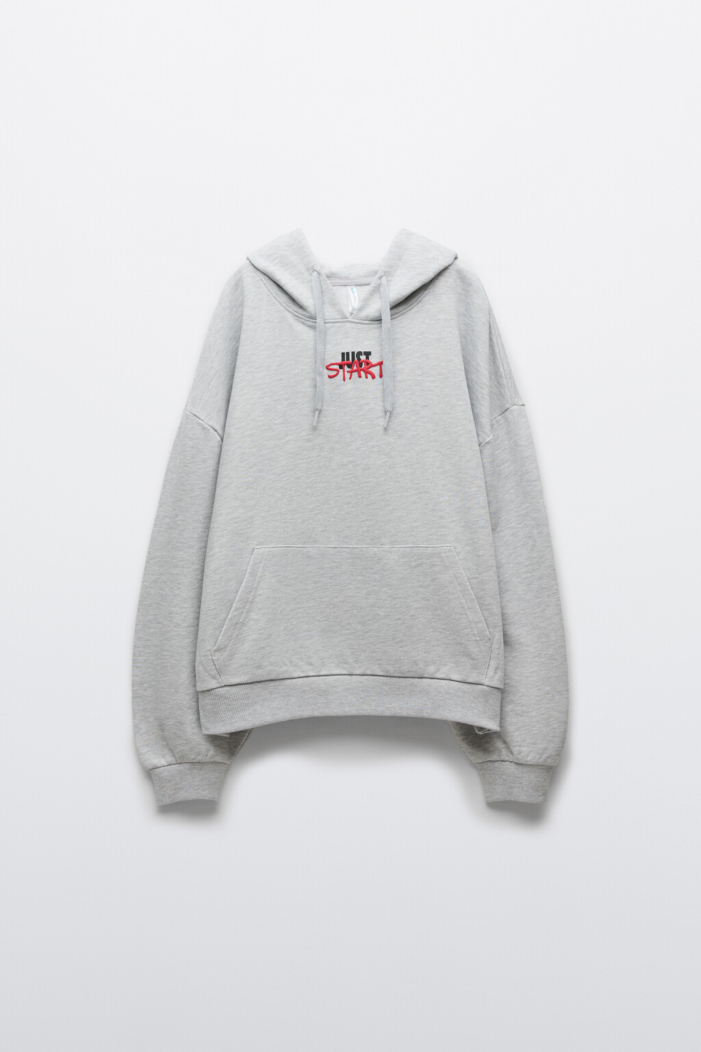 Худи спортивная oversize из футера - цвет серый - 1