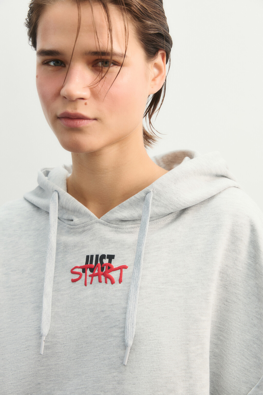 худи спортивная оверсайз из футера - цвет серый - 5