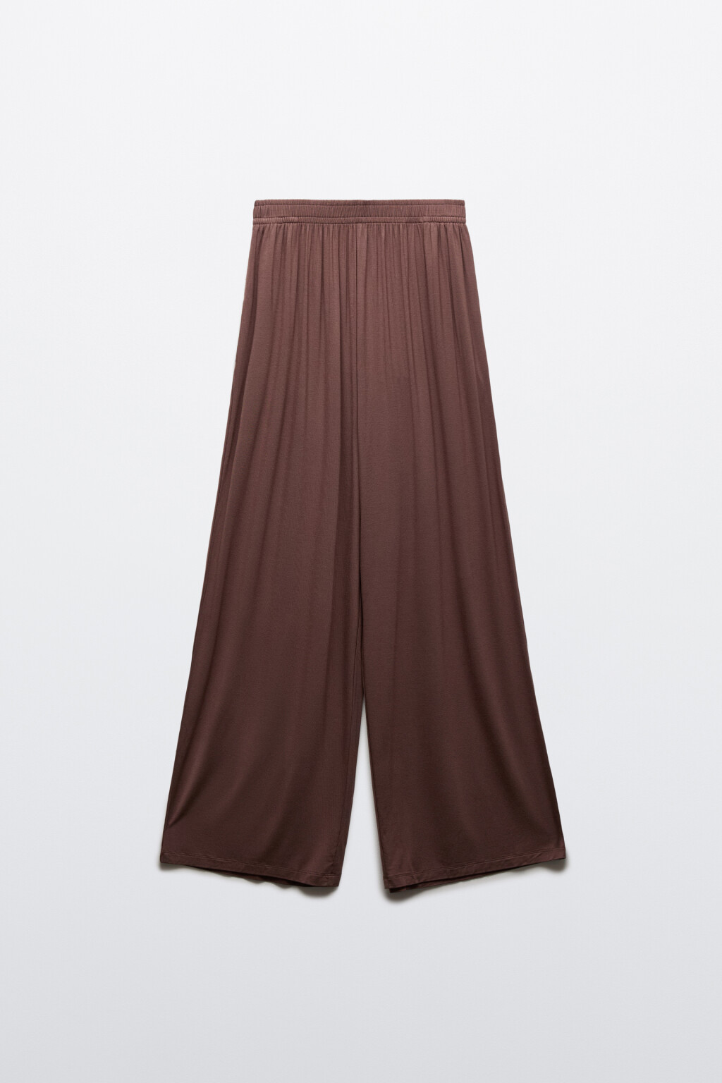 Брюки домашние широкие - цвет коричневый - 1