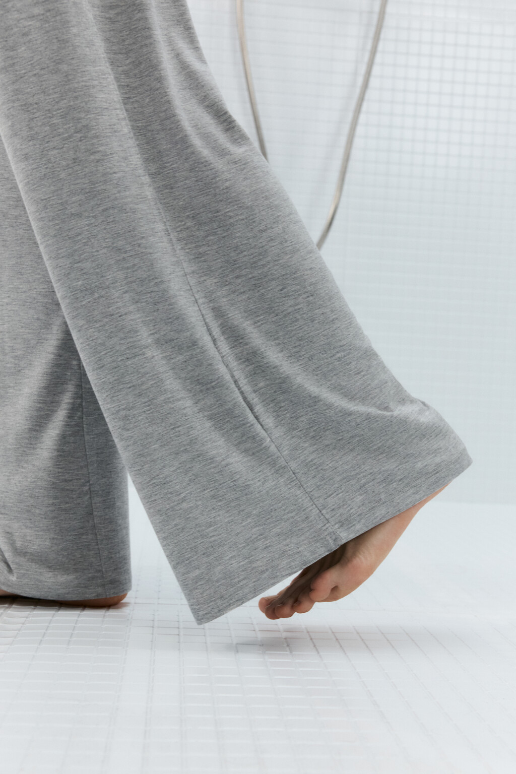 Брюки домашние широкие - цвет серый - 7