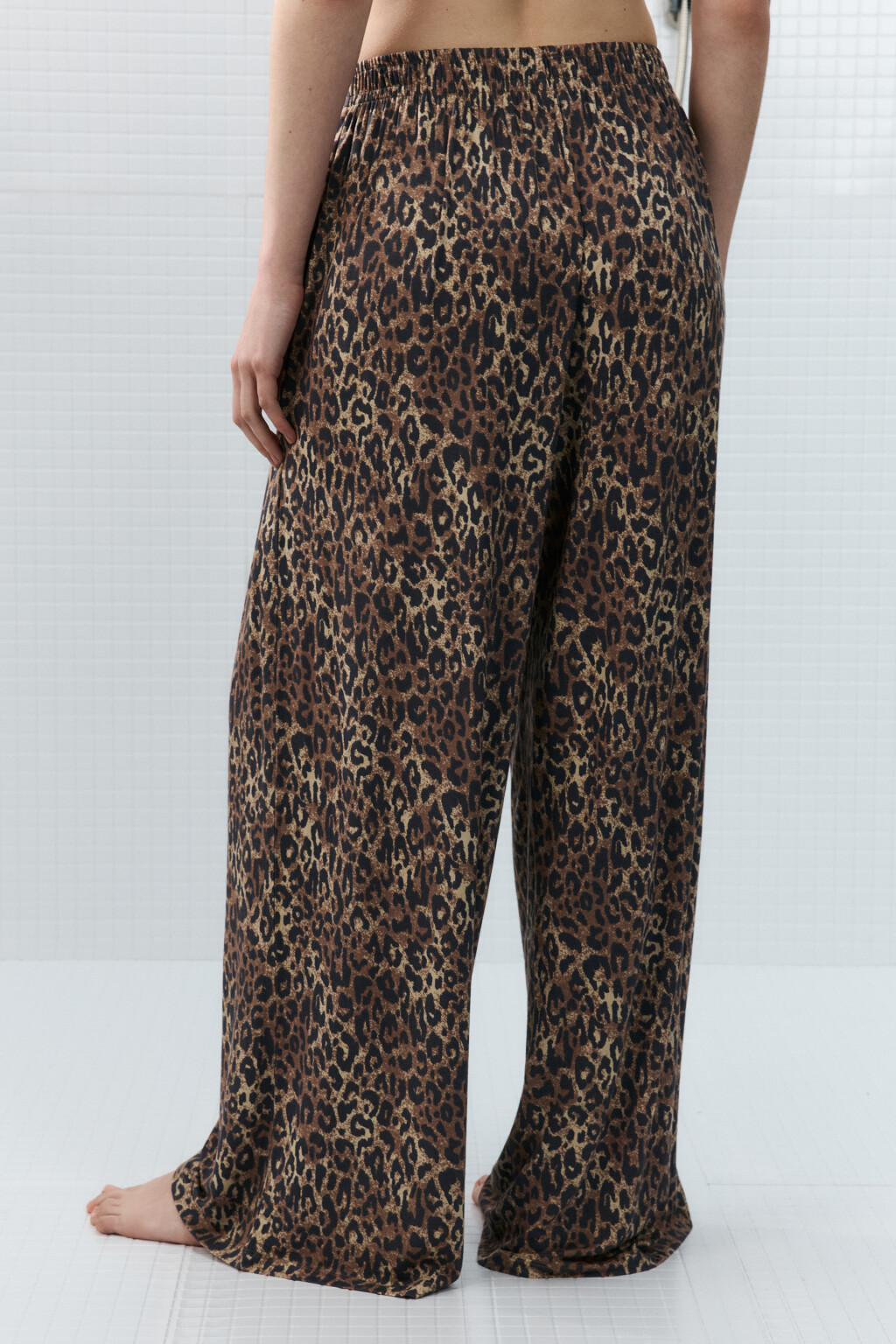 Брюки домашние широкие - цвет мультиколор - 3